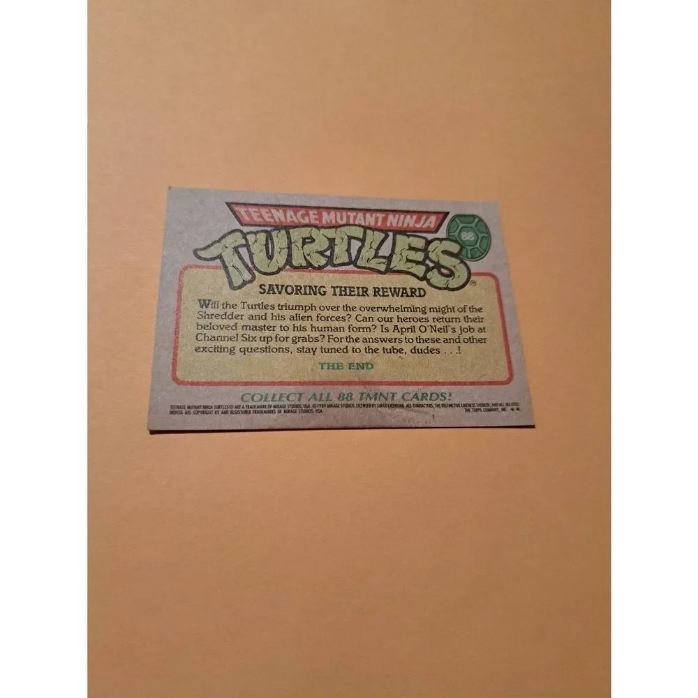 1989 Topps TMNT Trading Card 88 Teenage Mutant Ninja Turtles